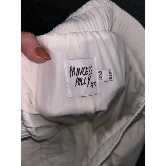 Princess Polly White Parachute Pants | Y2K-Inspired Streetwear Cargo Trousers 10 - Picture 3 of 3